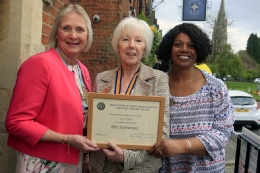  District Chair Linda with President Kay and Judith